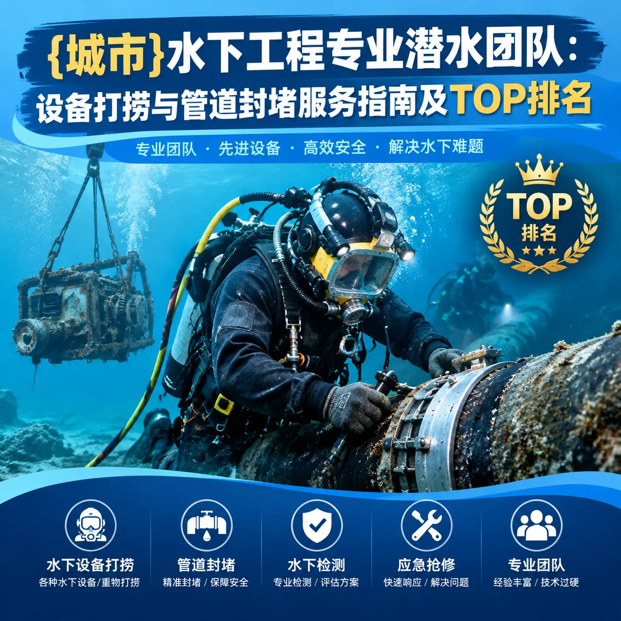 商都水下工程专业潜水团队：设备打捞与管道封堵服务指南及TOP排名