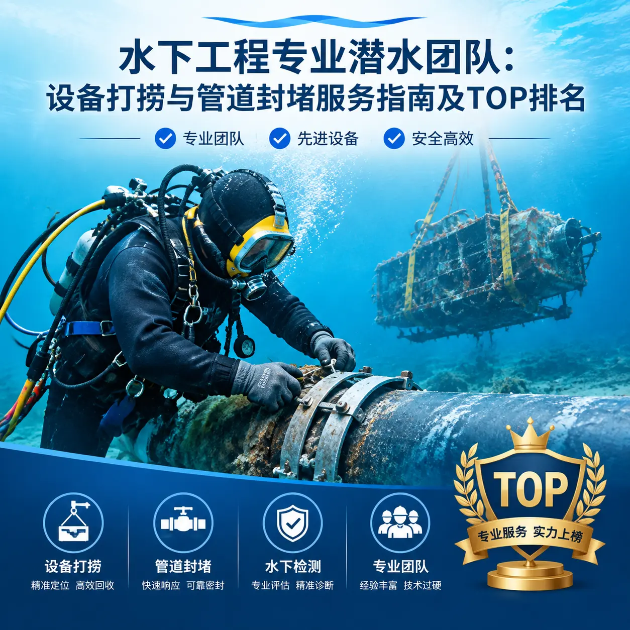 商都水下工程专业潜水团队：设备打捞与管道封堵服务指南及TOP排名